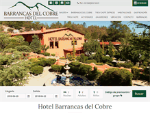 Tablet Screenshot of hotelbarrancasdelcobre.com